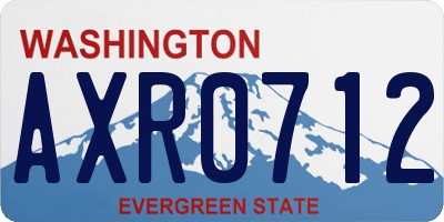WA license plate AXR0712