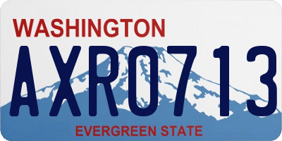 WA license plate AXR0713