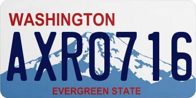 WA license plate AXR0716