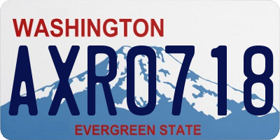 WA license plate AXR0718