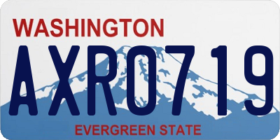 WA license plate AXR0719