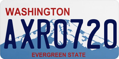 WA license plate AXR0720