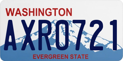 WA license plate AXR0721