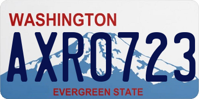 WA license plate AXR0723