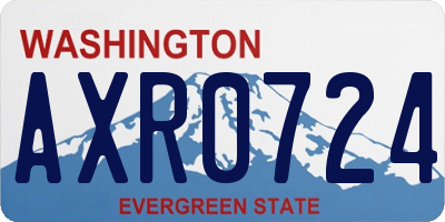 WA license plate AXR0724