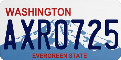 WA license plate AXR0725