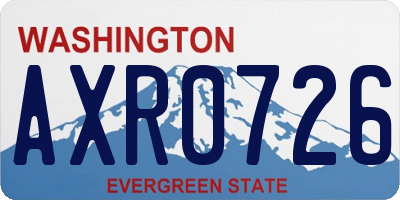 WA license plate AXR0726