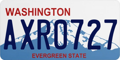 WA license plate AXR0727