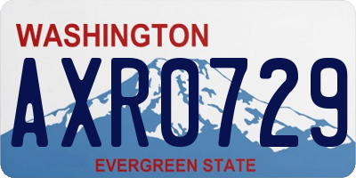 WA license plate AXR0729