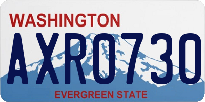WA license plate AXR0730