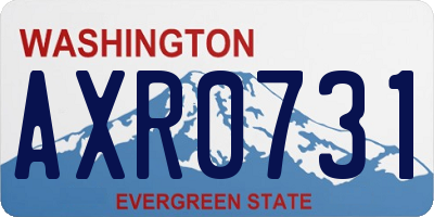 WA license plate AXR0731