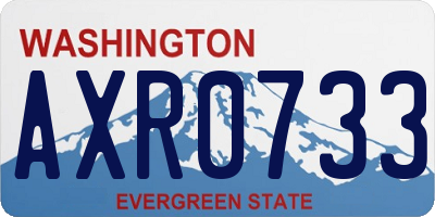 WA license plate AXR0733