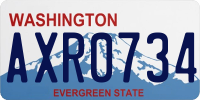 WA license plate AXR0734