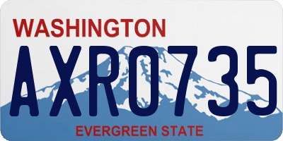 WA license plate AXR0735