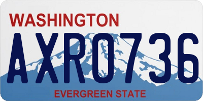 WA license plate AXR0736