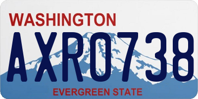 WA license plate AXR0738