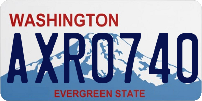 WA license plate AXR0740