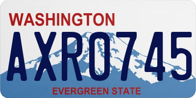 WA license plate AXR0745