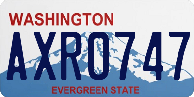 WA license plate AXR0747