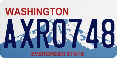 WA license plate AXR0748