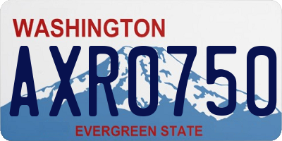 WA license plate AXR0750