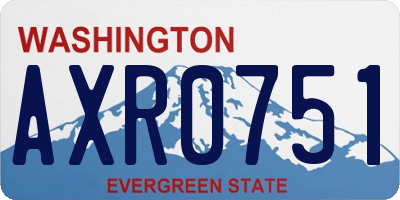WA license plate AXR0751