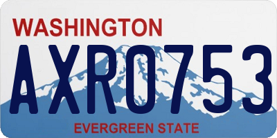 WA license plate AXR0753