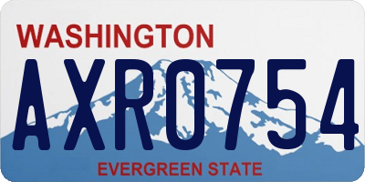 WA license plate AXR0754