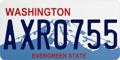 WA license plate AXR0755