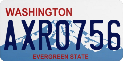WA license plate AXR0756