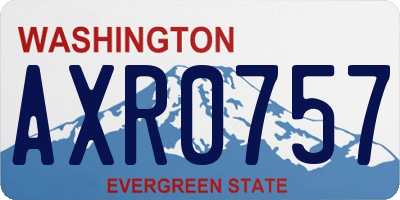 WA license plate AXR0757