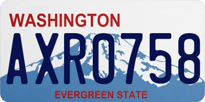 WA license plate AXR0758