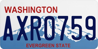 WA license plate AXR0759