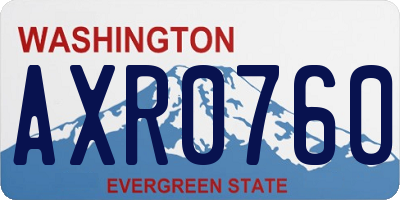 WA license plate AXR0760