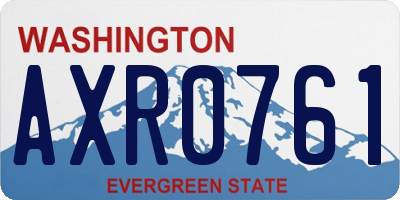 WA license plate AXR0761