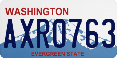 WA license plate AXR0763