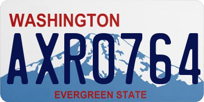 WA license plate AXR0764