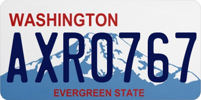 WA license plate AXR0767
