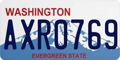 WA license plate AXR0769