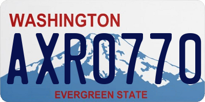 WA license plate AXR0770