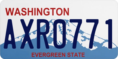 WA license plate AXR0771