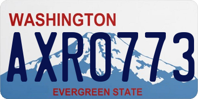 WA license plate AXR0773