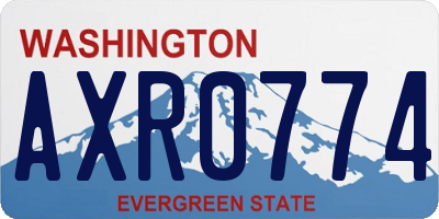 WA license plate AXR0774