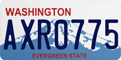 WA license plate AXR0775