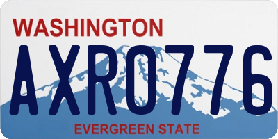 WA license plate AXR0776