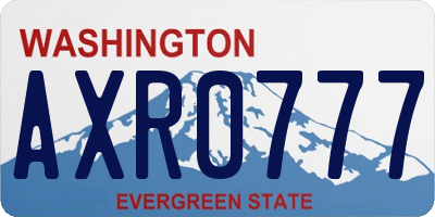 WA license plate AXR0777