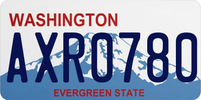 WA license plate AXR0780