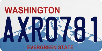 WA license plate AXR0781