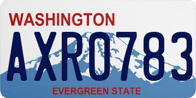 WA license plate AXR0783