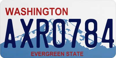 WA license plate AXR0784
